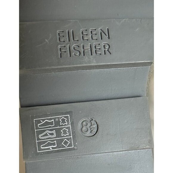 Eileen Fisher Buoy Suede Criss Cross Close Toe Wedge Platform Sandals 8 1/2 - Picture 8 of 13